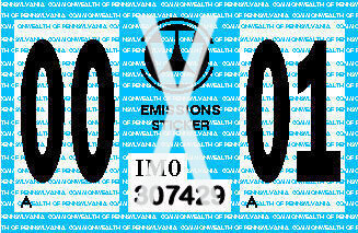 (image for) 2000 Pennsylvania Emissions Sticker